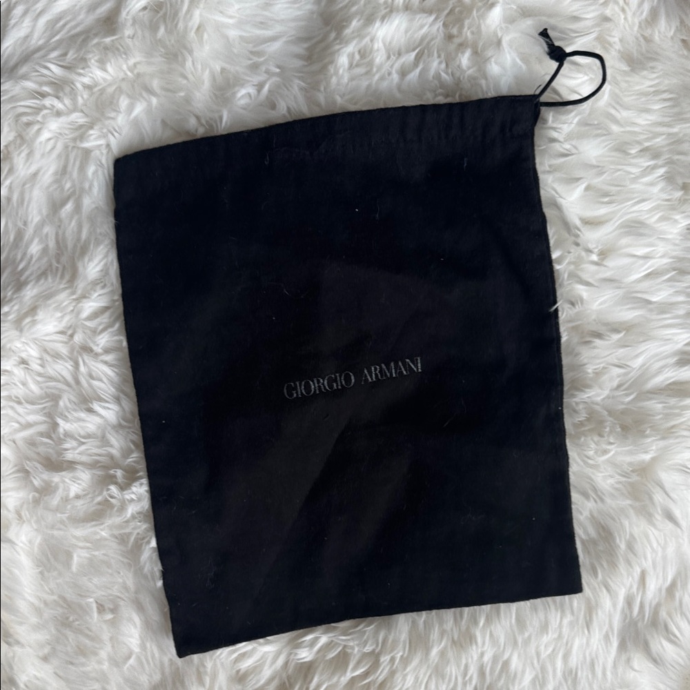 Giorgio Armani Black Drawstring Storage Pouch